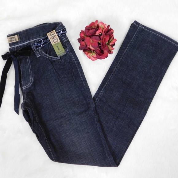 Old Navy Denim - Old Navy Low Straight Leg Jeans + Velvet Belt Jr 1